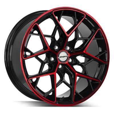 Shift - Shift Wheels PISTON 18x8.5 5x4.5 35mm Gloss Black/Machined Red H35851435GBMR
