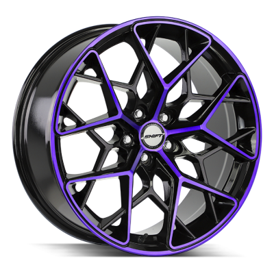 Shift - Shift Wheels PISTON 18x8.5 5x100 35mm Gloss Black/Machined Purple H35850035GBMP