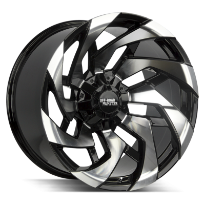 Off Road Monster - Off Road Monster M24 20x10 6x5.5/135 -19mm Gloss Black/Machined M240607N19GBM