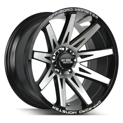 Off Road Monster - Off Road Monster M25 20x10 5x5.0 -19mm Gloss Black/Machined M250527N19GBM