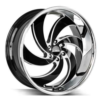 Strada - Strada Wheels C06463924GBMLSS RETRO 6 24x10 6x5.5 24mm Gloss Black/Milled