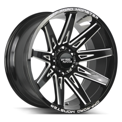 Off Road Monster - Off Road Monster M25 20x10 5x5.0 -19mm Gloss Black/Milled M250527N19GBML