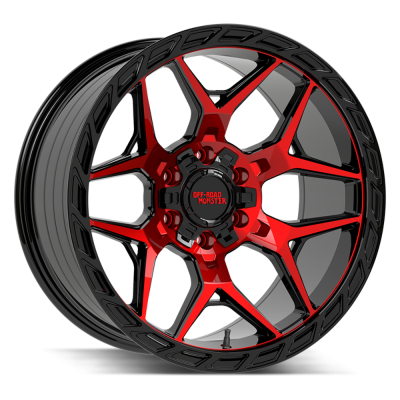 Off Road Monster - Off Road Monster MF40 20x10 6x5.5/135 -19mm Black/Machined Red MF40010607N19GBMR