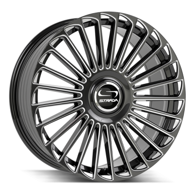 Strada - Strada Wheels MARTELLO 20x8.5 5x112/115 30mm Black/Milled SF6808550230GBML
