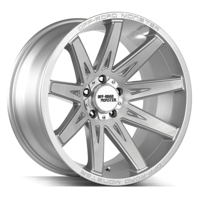 Off Road Monster - Off Road Monster M25 22x12 6x5.5 -44mm Brushed Silver M25212639N44BFS