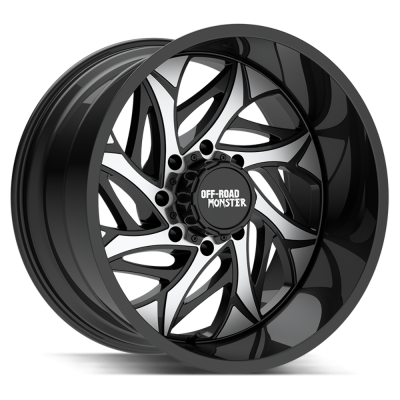 Off Road Monster - Off Road Monster M28 22x12 6x5.5/135 -44mm Gloss Black/Machined M28212607N44GBM