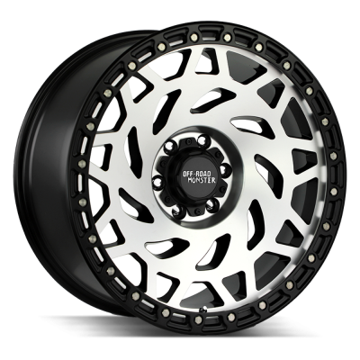 Off Road Monster - Off Road Monster M50 20x9.5 6x5.5 -12mm Gloss Black/Machined M500639N12GBMBR