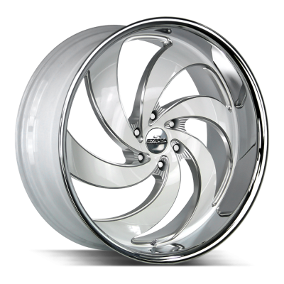 Strada - Strada Wheels RETRO 6 24x10 6x135 24mm Gloss White/Milled C06463524WMLSS