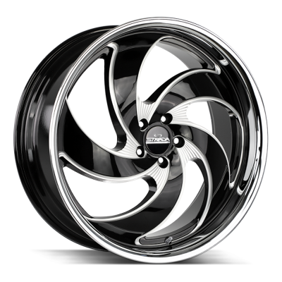 Strada - Strada Wheels RETRO 5 22x9 5x120 35mm Gloss Black/Milled C05252035GBMLSS
