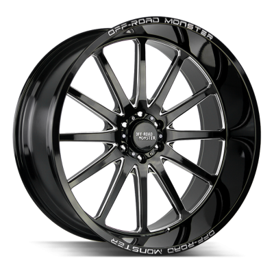 Off Road Monster - Off Road Monster M26 26x12 6x5.5 -44mm Gloss Black/Milled M26612639N44GBML