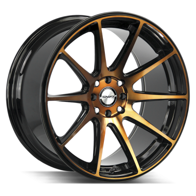 Shift - Shift Wheels GEAR 18x9 4x100/4.5 30mm Black/Machined Bronze H34840030BMBZ