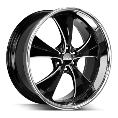 Strada - Strada Wheels OLD SKOOL 24x10 5x115 15mm Gloss Black/Milled C02451515GBMLSS