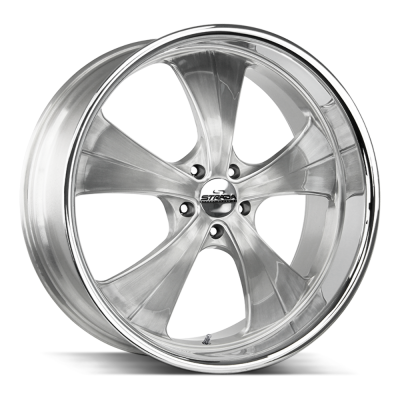 Strada - Strada Wheels OLD SKOOL 24x10 5x120 25mm Brushed Silver/Milled C02452025BFSMLSS