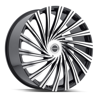 Strada - Strada Wheels TORNADO 24x10 5x115/120 15mm Gloss Black/Machined S49450115GBM