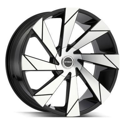 Strada - Strada Wheels MOTO 20x8.5 5x115/120 15mm Gloss Black/Machined S62050115GBM