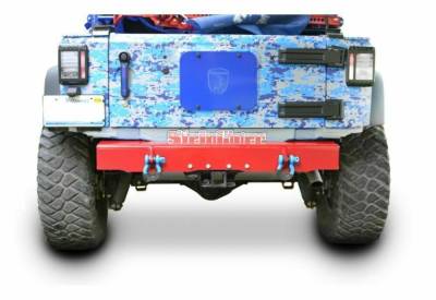 Steinjager - Steinjager Rear Off Road D-Ring Bumper Red Baron for Wrangler JK J0048139