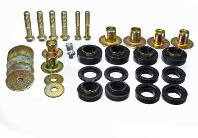 Energy Suspension - Energy Suspension 3.4144G Black Polyurethane Body Mount Set