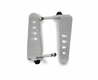 Steinjager - Steinjager Metal Style Foot Peg Kit-Gray Hammertone for Wrangler TJ J0043892