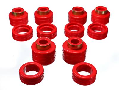Energy Suspension - Energy Suspension 3.4123R Body Cab Mount Set Polyurethane Red