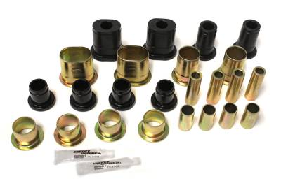 Energy Suspension - Energy Suspension 3.3172G Control Arm Bushing Set Front Polyurethane Black
