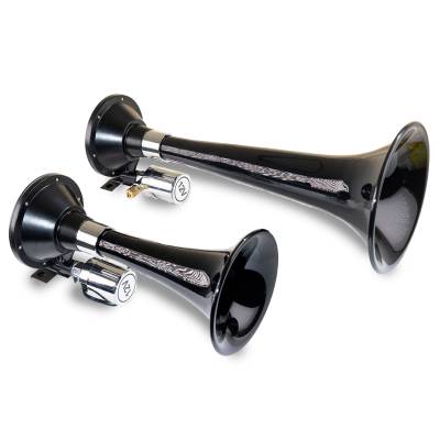 Kleinn Automotive Accessories - Kleinn Automotive 220 Black Dual Trumpet Horn