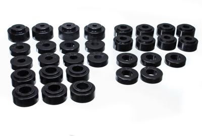 Energy Suspension - Energy Suspension 3.4115G Black Polyurethane Body Mount Set