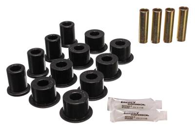 Energy Suspension - Energy Suspension 8.2108G Leaf Spring Bushing Set Polyurethane Black