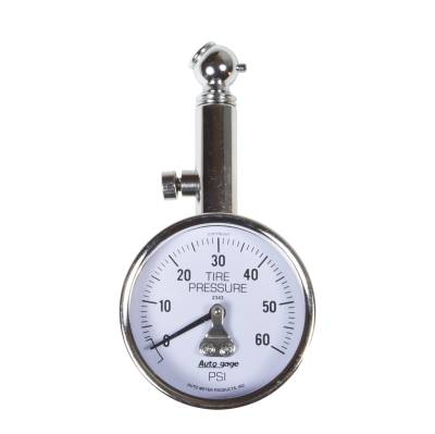 AutoMeter - AutoMeter 2343 Autogage Tire Pressure Gauge Mechanical 0-60 PSI