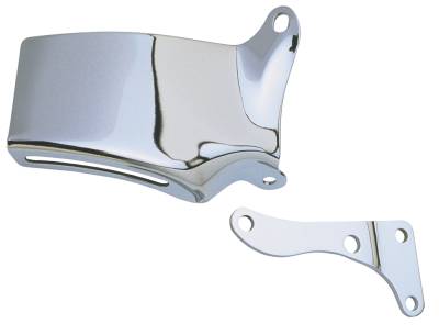 Trans-Dapt Performance - Trans-Dapt 9317 OE Alternator Bracket Set 76-86 Chevy 305-350 Long w/P Chrome