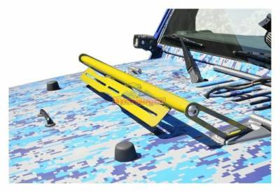 Steinjager - Steinjager Hood Mount Light Bracket Kit-Lemon Peel for Wrangler JK J0041434