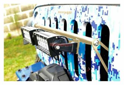 Steinjager - Steinjager Grille Mount Light Bracket Kit-Mil. Beige for Wrangler JK J0041399
