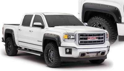 Bushwacker - Bushwacker Pocket Style Front/Rear Fender Flares Black GMC Sierra 40974-02