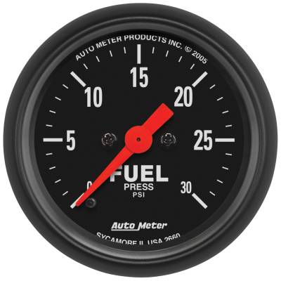 AutoMeter - AutoMeter 2660 Z-Series Fuel Pressure Gauge 0-30PSI 2-1/16" Stepper Motor