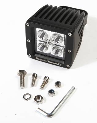 Rugged Ridge - Rugged Ridge 15209.03 3.0" Square 16W Cube LED Driving Light Black Each