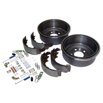 Crown Automotive Jeep Replacement - Crown Automotive 52005350KL Rear Drum Brake Shoe/Drum Kit for 00-06 Jeep TJ/XJ