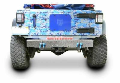 Steinjager - Steinjager Rear Off Road D-Ring Bumper-Gray Hammertone for Jeep JK J0048148