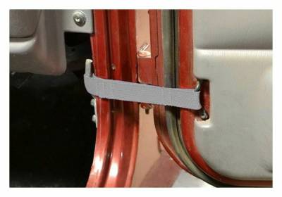 Steinjager - Steinjager Stock Door Limit Straps Front-Gray for Wrangler YJJ0045476