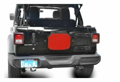 Steinjager - Steinjager Spare Tire Carrier Delete Plate Red Baron for Wrangler JL J0048212