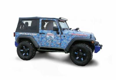 Steinjager - Steinjager Phantom Rock Sliders-Locas Green for Wrangler JK 2DR J0044905