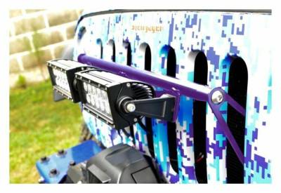 Steinjager - Steinjager Grille Mount Light Bracket Kit-Purple for Wrangler JK J0044773
