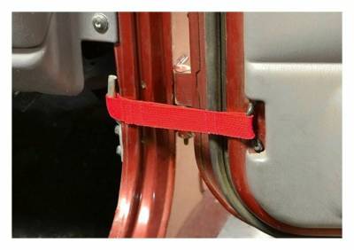Steinjager - Steinjager J0043903 Stock Door Limit Straps Front-Red for Jeep Wrangler TJ