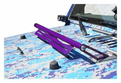 Steinjager - Steinjager Hood Mount Light Bracket Kit-Sinbad Purple for Wrangler JK J0043607