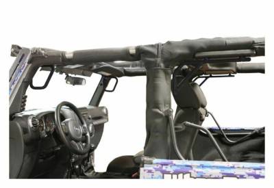 Steinjager - Steinjager Front/Rear Rigid Style Grab Handles Black for Jeep JK 2DR J0044758