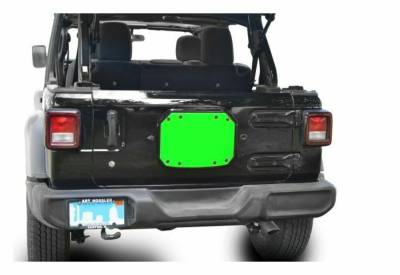 Steinjager - Steinjager Spare Tire Carrier Delete Plate-Neon Green for Wrangler JL J0048216