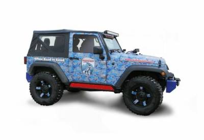 Steinjager - Steinjager Phantom Rock Slider Inserts Red Baron for Wrangler JK 2DR J0044869