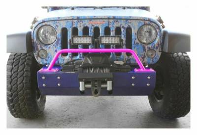 Steinjager - Steinjager Front Bumper Light Bar Bracket-Hot Pink for Wrangler JK J0046851