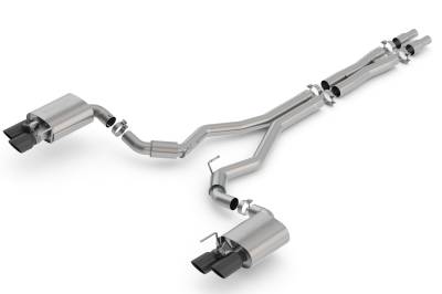 Borla - Borla 140742BC S-Type Cat-Back Exhaust Dual Split Rear Exit for 18-23 Mustang GT