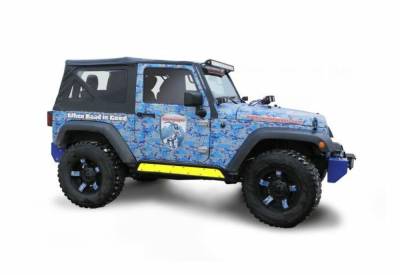 Steinjager - Steinjager Phantom Rock Slider Inserts-Neon Yellow for Jeep JK 2DR J0046554