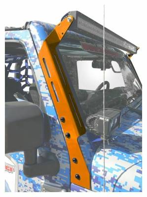 Steinjager - Steinjager 50" Upper Windshield Light Bracket Kit-Orange for Jeep JK J0047360