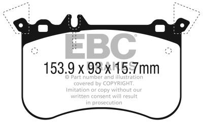 EBC Brakes - EBC Brakes DP32311C Redstuff Ceramic Low Dust Brake Pads